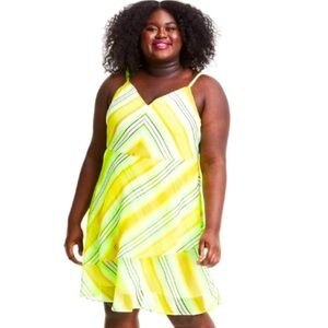 NWT Christopher John Rogers x Target Sz 16 Dress Stripes Tiered Skirt Ruffles